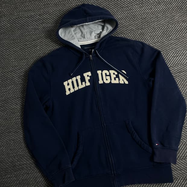 타미힐피거 빅로고 올드스쿨 기모 후드집업y 3513