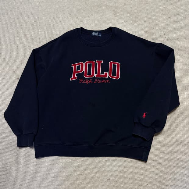 폴로 랄프로렌 스펠아웃 기모 맨투맨