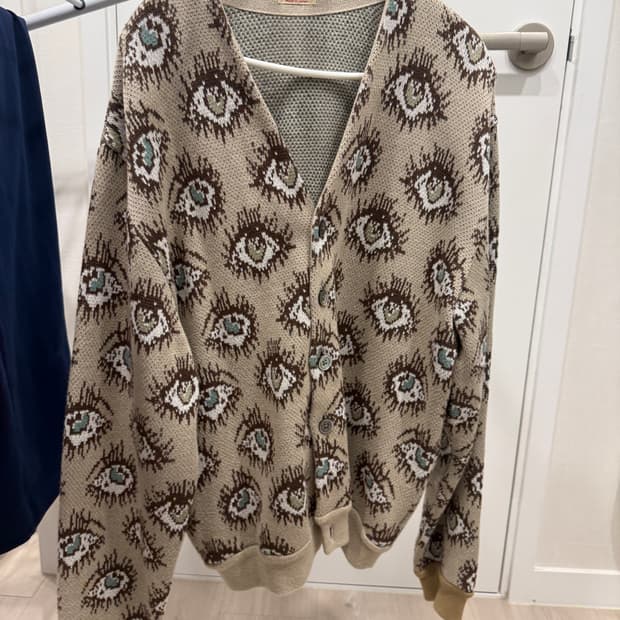 캐피탈 8G 자카드 니트 스피크이지 패턴 숏 가디건 엔진 3사이즈