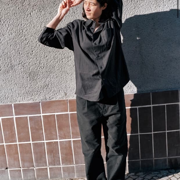 white 김검어 콜팬츠 블랙 