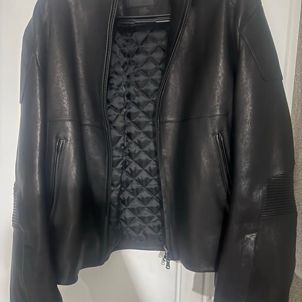 시스템옴므 바이커 램스킨 레더자켓