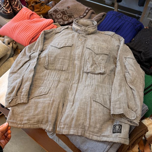 BALLISTICS 린넨 텍스처 코튼 M65 밀리터리 자켓