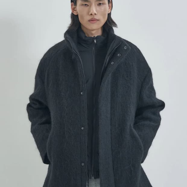 준지 울 모헤어 패딩 자켓