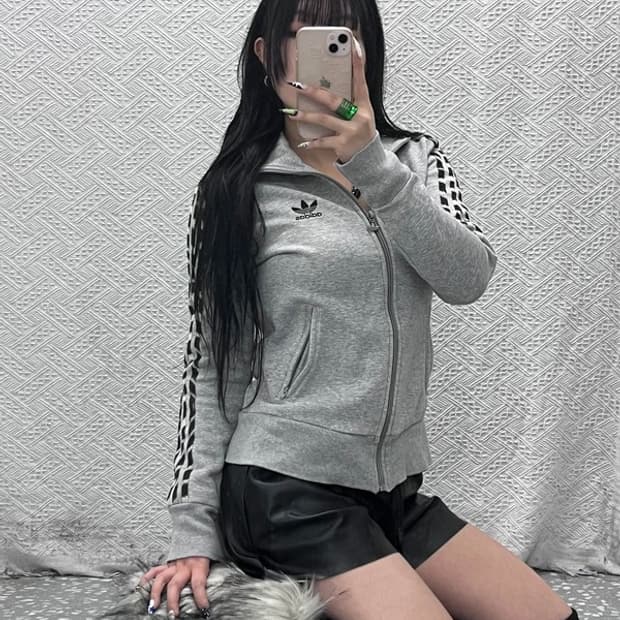 아디다스 희귀 갸루 지브라 레오파드 스웻 져지 집업 95 C08571