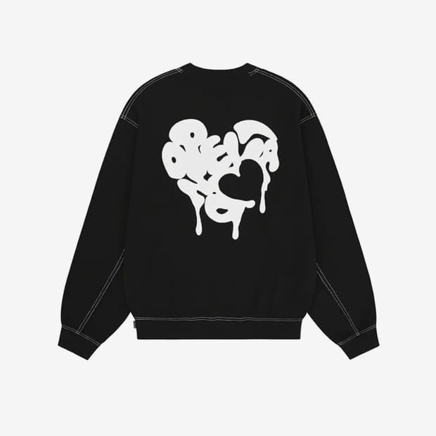 OY EMBOSS MELTING HEART MTM - BLACK 0사이즈