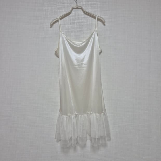 Japanese vintage 히메카지 모리걸 망사후릴 슬립원피스