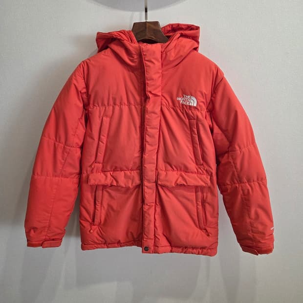 노스페이스 키즈 오렌지 패딩 140