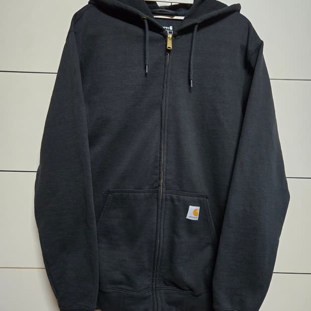 칼하트 블랙 기모 후드집업