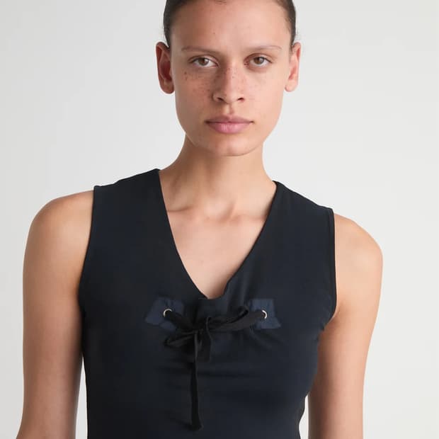 [XS,S,M,]팔로마울 Manir 슬리브리스 탑/블랙