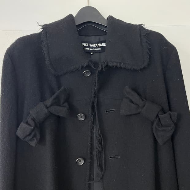 준야와타나베 프린지 울 리본 코트