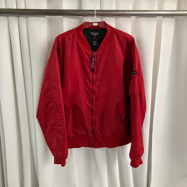 90's 폴로 랄프로렌 레드 봄버 자켓 L