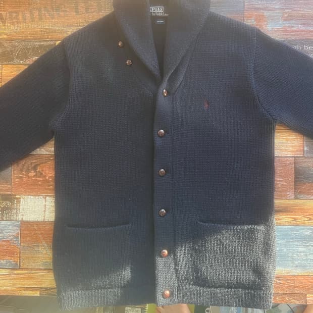 폴로 랄프로렌 숄카라 울 스웨터