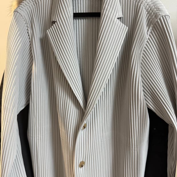 옴므플리세 베이직 자켓 라이트 그레이 3