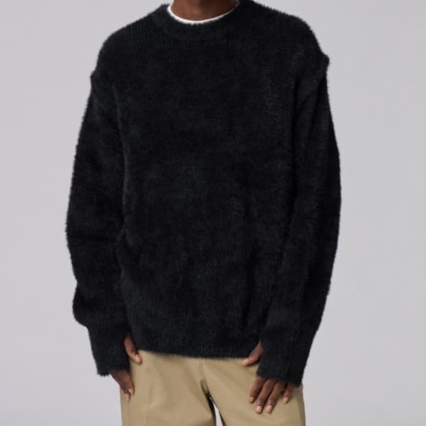 gu x 언더커버 샤기 크루넥 스웨터 니트 [m]