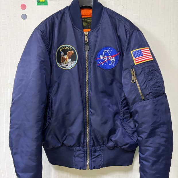 빈티지 MA-1 NASA 항공점퍼 M