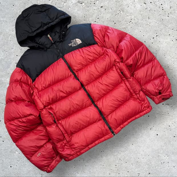[100] 노스페이스 700 눕시 패딩 레드/블랙 B484