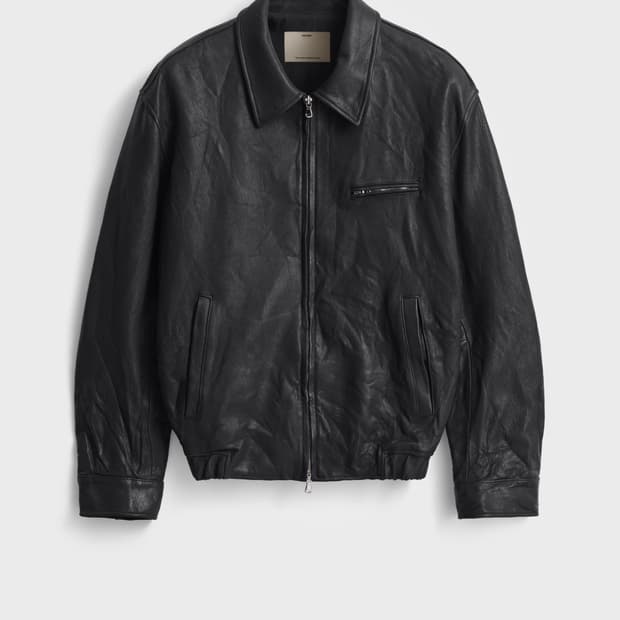 포터리 고트 레더자켓 (블랙)