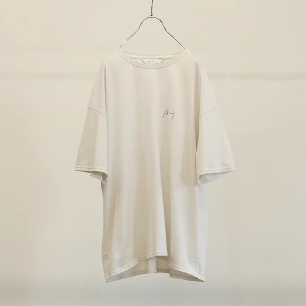 [OS] 안셀름 EMBROIDERY DYED T-SHIRT(WHITE)