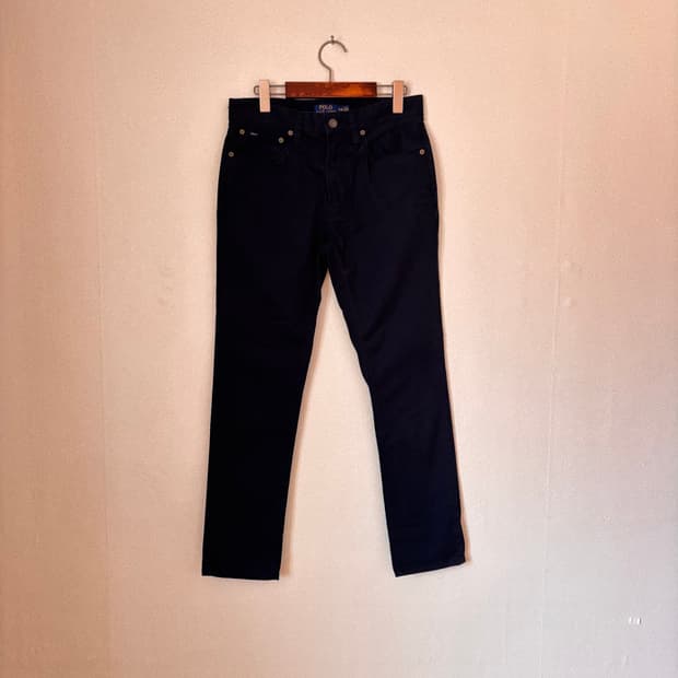 폴로 랄프로렌 슬림 28 29 캐주얼 팬츠 바지 스판 네이비