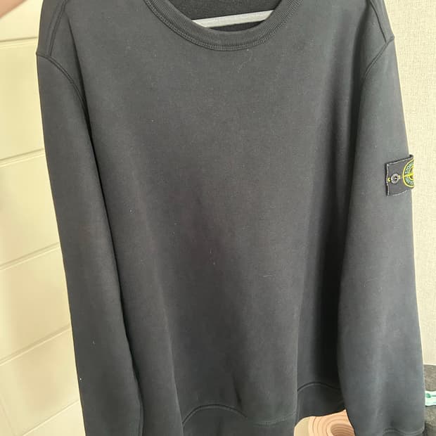 스톤아일랜드 맨투맨 블랙 기모 XL