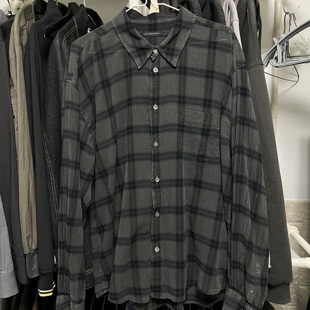 [3] 해칭룸 클래식 셔츠 오버다이드 체크 차콜