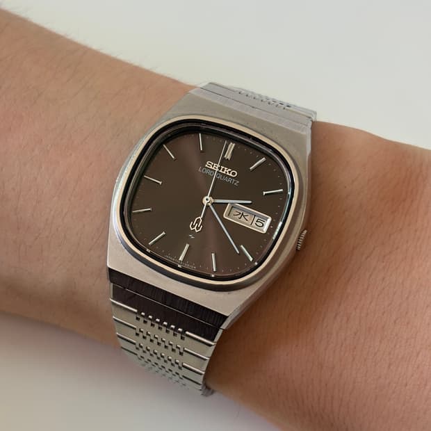 1980s Brown Dial Silver Lord Quartz
