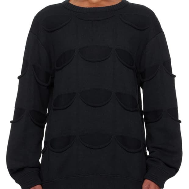 Isa Boulder SSENSE 익스클루시브 네이비 울 포켓 스웨터