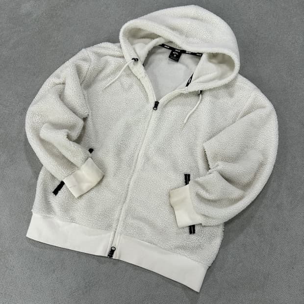 나이키 SB 뽀글이 후드 집업 아이보리 m