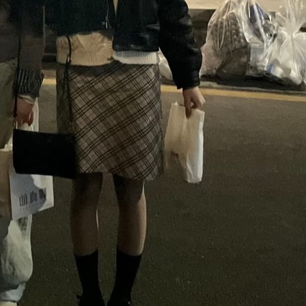 Burberry vintage 버버리 빈티지 체크 미디 스커트