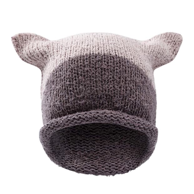 코이세이오 스퀘어 비니 SQUARE BEANIE PURPLE GREY