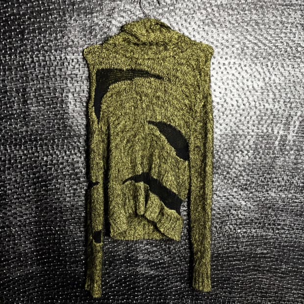 시스루 롱슬리브 믹스 니트