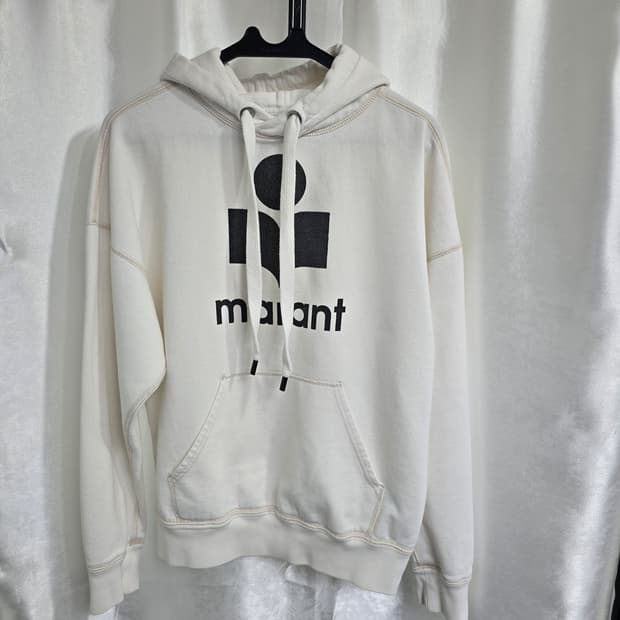 이자벨마랑 화이트 로고 후드티 (1537)