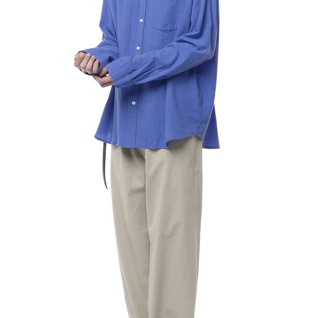 [2] 이얼즈어고 헴프 코튼 포이카 셔츠 블루 yrs