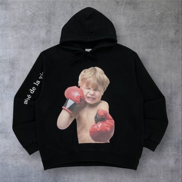 아크메드라비 베이비 페이스 빅로고 후드티