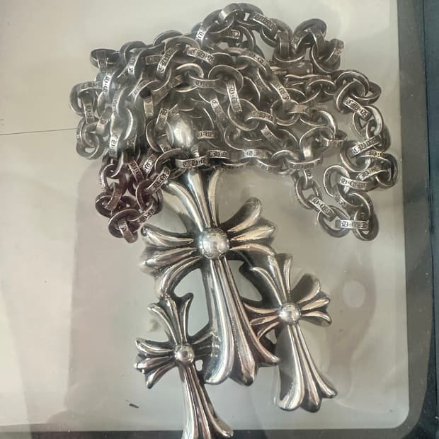 크롬하츠 3ch 트리플크로스 참+페이퍼체인24인치