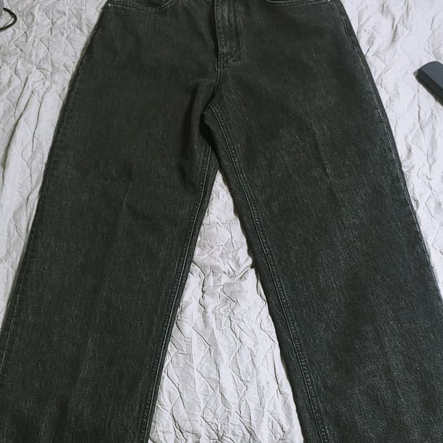 유스 와이드 데님 팬츠 S