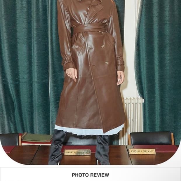 인스턴트펑크 레더 트렌치코트 브라운 3사이즈