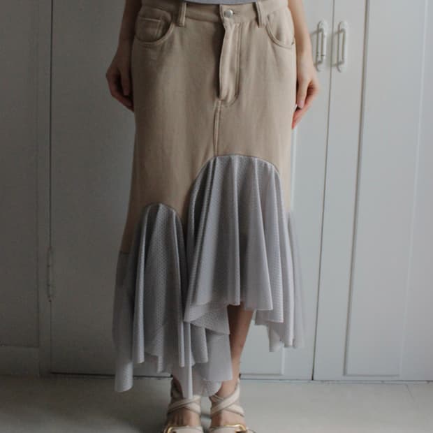 (dead stock) Facetasm unbalance skirt