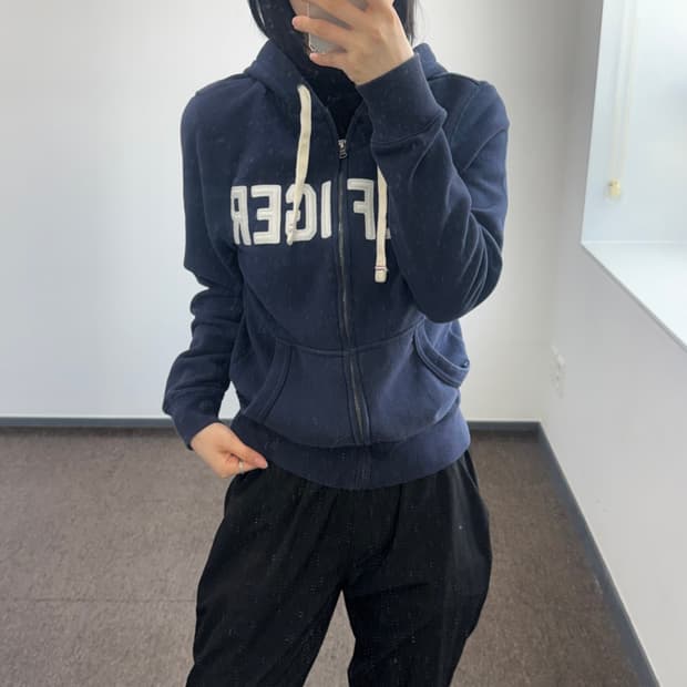 Tommy Hilfiger 타미힐피거 스펠아웃로고 네이비 후드집업 