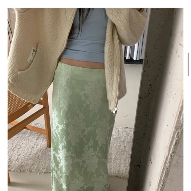 피핀샵 핸드메이드 스커트 그린 M