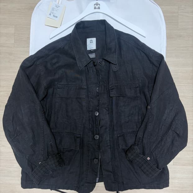 [2] 폴리테루 린넨 필드 자켓 워시드 블랙 25fw