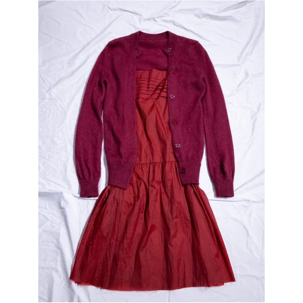 Sacai Mohair Knit Dress Red 2006