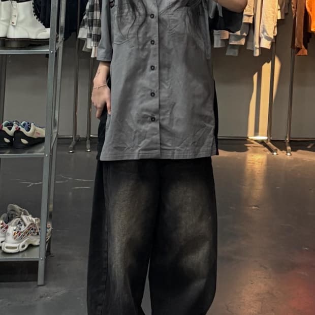 할리데이비슨 후면 빅로고 레이싱 반팔 셔츠 A3361