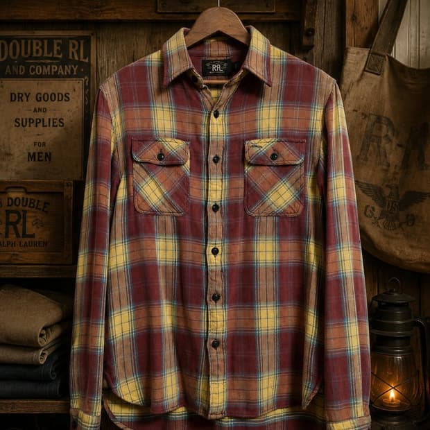 [S] RRL(Double RL) 빈티지 체크 워크셔츠