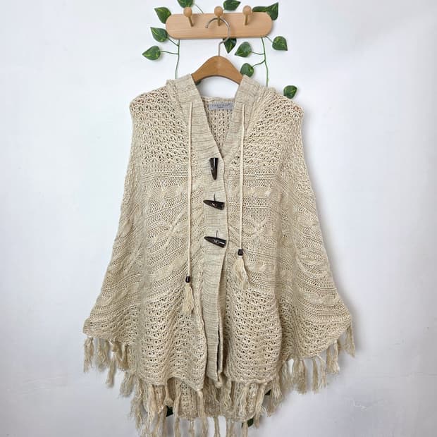 토글 버튼 케이프 가디건