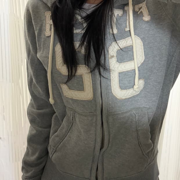 아베크롬비 그레이 후드집업 s