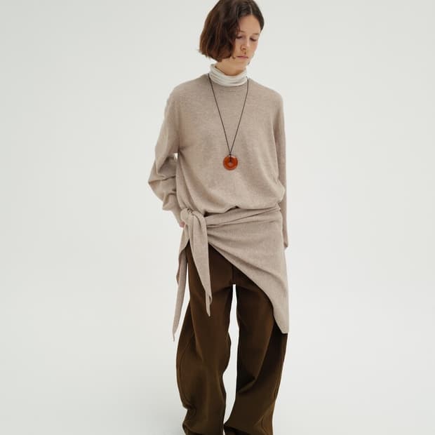 모노하 코튼 커브 팬츠 브라운 1 사이즈