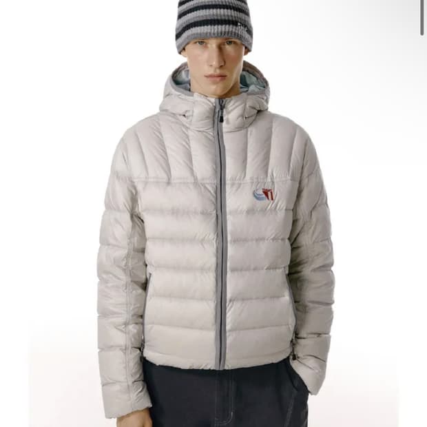 테켓 경량패딩 라이트그레이