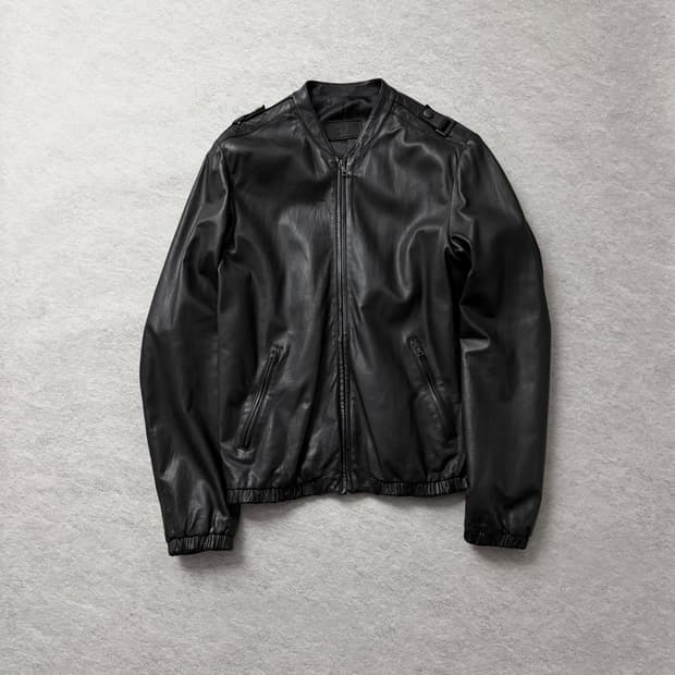 프라다 07AW 에폴렛 레더 블루종 자켓