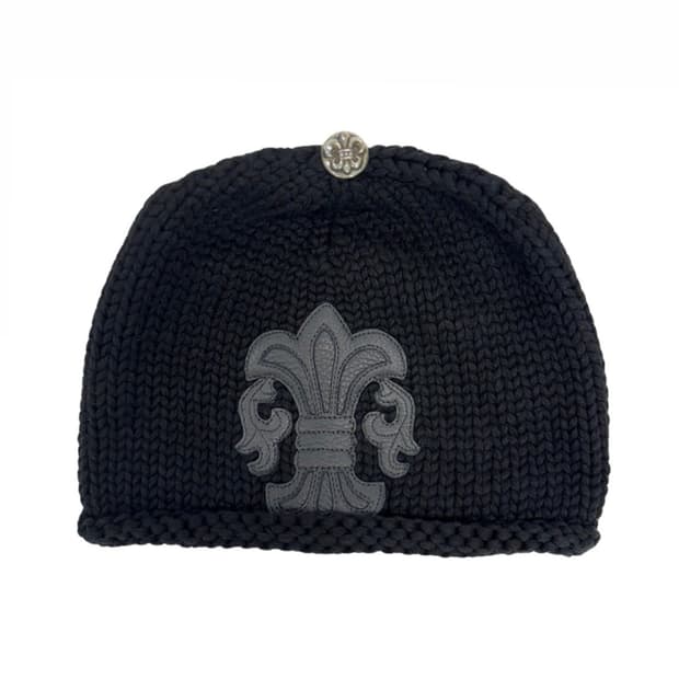 급처)크롬하츠 레더 패치 플레어 비니 코튼